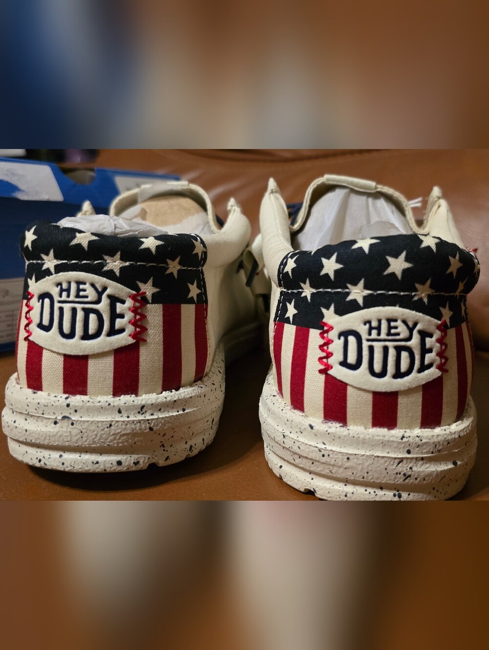 Hey Dude Wally Americana Shoes mens size 10